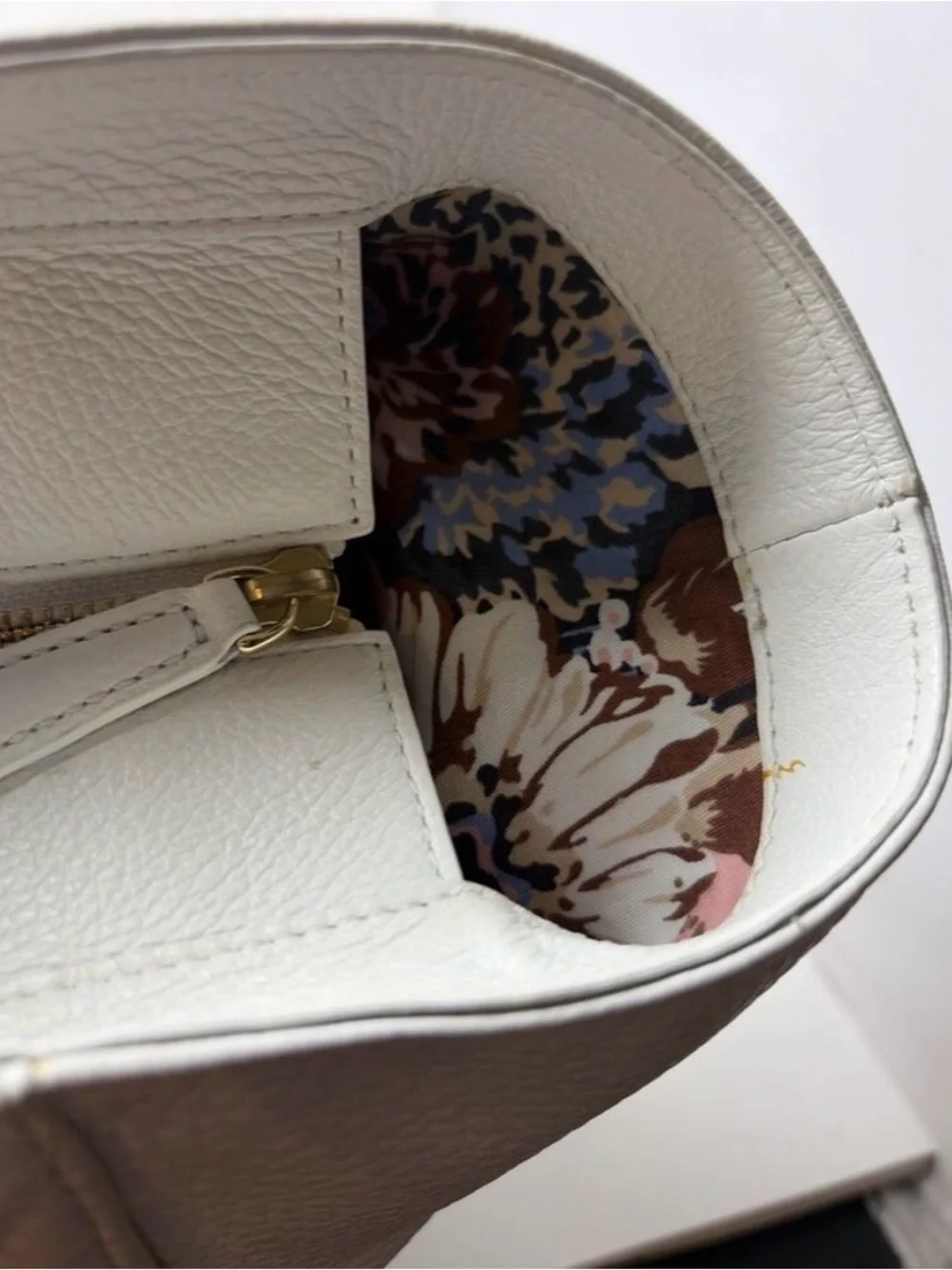Vera Bradley White Quilted Tote with Double Straps